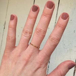 Hammered Gold plated silver ring